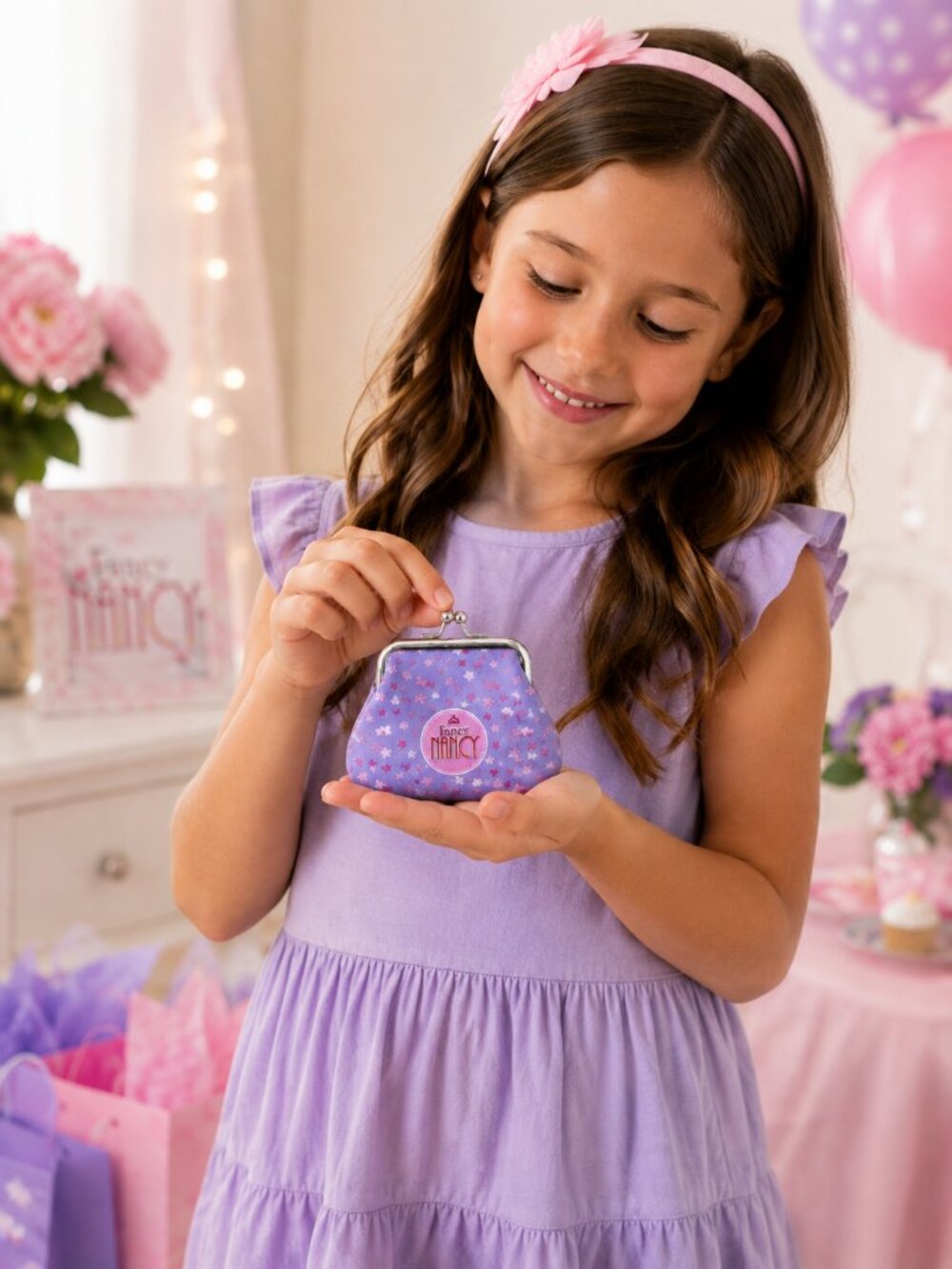 Disney Fancy Nancy Mini Purse Birthday Party Favor NWT Purple Pink (9 Available)